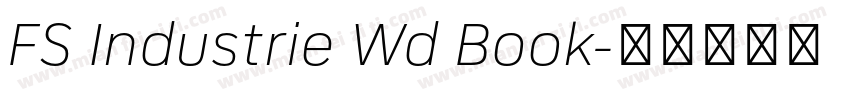 FS Industrie Wd Book字体转换